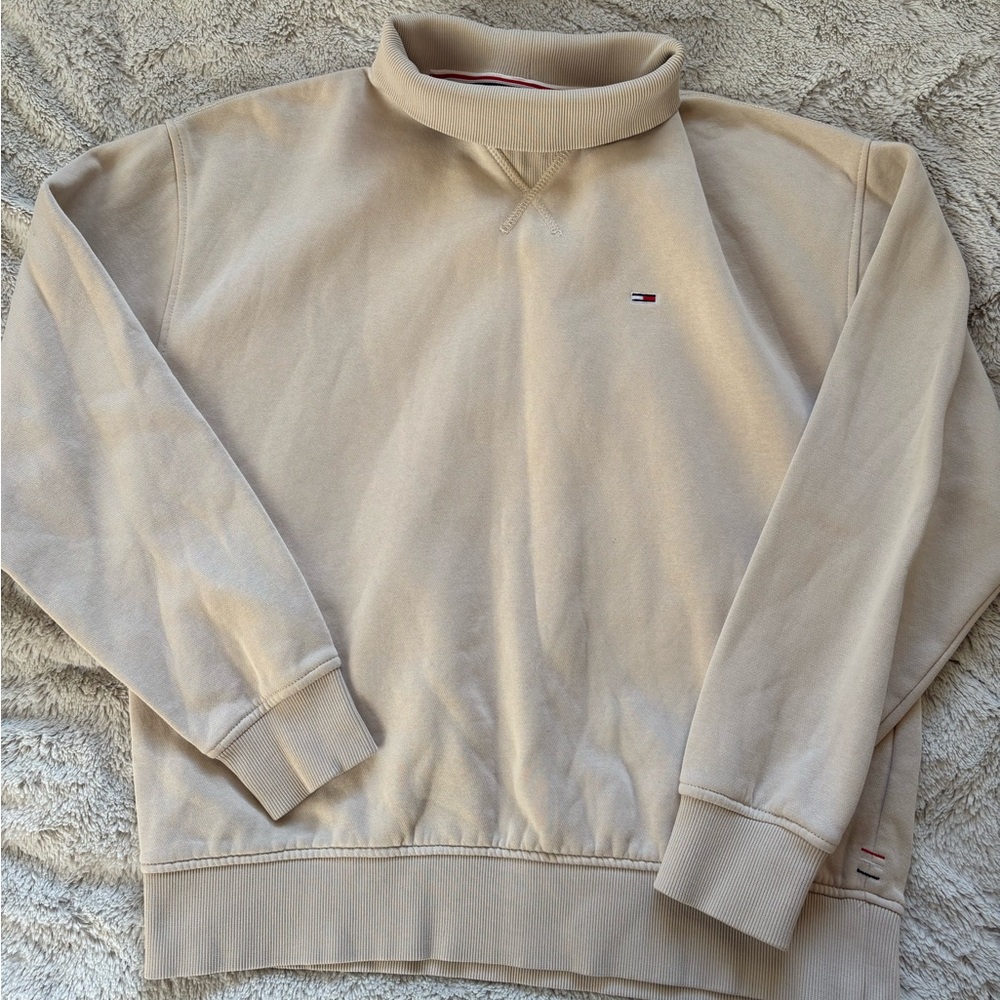 Tommy Hilfiger Men's Light Tan Turtleneck Sweater